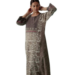 คุรติสยาวพิมพ์ลายผ้าฝ้ายแขนสามส่วนสไตล์โบฮีเมียนสุดหรูสำหรับผู้หญิง คอลเลคชั่นใหม่ประจำปี 2026 - Product Image 1