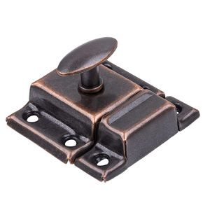 Loquet de porte de placard en cuivre antique moulé sous pression avec bouton de verrouillage pour armoires - Product Image 1