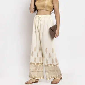 Indian Handmade Rayon Palazzo <b>Pants</b> Stitching Palazzo <b>Pants</b> for <b>Women</b> - Product Image 1