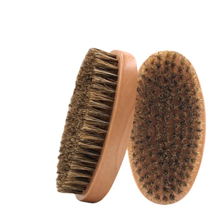 Brosse à barbe en bois MORGANS INDUSTRIES avec poils de cheval, manche écologique, idéale pour les voyages, pour le soin masculin - Product Image 5