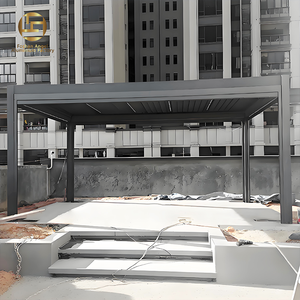 Vente chaude Moderne Extérieur <span class=keywords><strong>En</strong></span> Aluminium Jardin Pergola Gazebo Obturateur Conception Motorisé LED Éclairage <span class=keywords><strong>Piscine</strong></span> Pavillon Balcon - Product Image 6