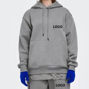 ชุดกีฬาผ้าฝ้ายมีฮู้ดแขนยาวสำหรับผู้หญิงเสื้อสเวตเตอร์100% พิมพ์ลายและปักโลโก้ได้ตามต้องการ - Product Image 5