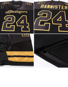 Camiseta de fútbol americano bordada personalizada de alta calidad cosida de gran tamaño transpirable uniforme de fútbol americano Tops - Product Image 6