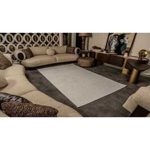 Alfombra Moderna Beige Netline CN014, 100% Acrílica, No Desprende Pelusa, Fácil de Limpiar, Duradera para Dormitorio, Estudio, Niños - Home Depot - Product Image 1
