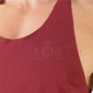Débardeur personnalisé de haute qualité pour hommes Vêtements de fitness décontractés avec couleur unie et logo 100% coton respirant en gros - Product Image 6
