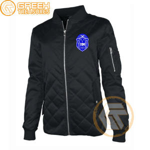 เสื้อแจ็กเก็ตผ้าโพลีเอสเตอร์ Zeta phi Beta ปักลายมีตัวอักษรชุดสตรี - Product Image 1
