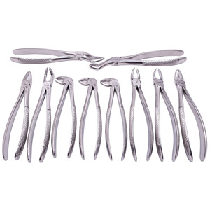 Pince d'extraction de dents longues adulte garçon fille pince à dents argent acier inoxydable Incase dentiste chirurgie outils - Product Image 6