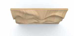 Panneau acoustique en bois véritable 3D artisanal Art déco Moderne Art mural en bois flottant Facile à accrocher Anniversaire - Product Image 2