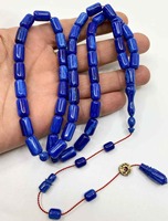 Cuentas de Oración Musulmanas de Cristal de Ámbar de Resina de 10 mm Hechas a Mano, Tasbih Islámico, Logotipo Personalizado, Regalo Ecológico