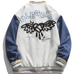 Chaqueta Universitaria Varsity con Cuello Alto Bordado en Chenilla, Diseño de Parches y Letras, Talla Grande para Hombre y Mujer, Chaqueta con Logotipo Frontal Personalizado - Product Image 2