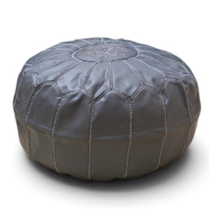 Genuine Leather Foldable Modern Moroccan Pouf Ottoman Handmade Stitched <b>Stool</b> Living Room Home <b>Storage</b> Furniture Upholstery - Product Image 1
