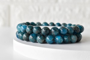Direct Factory Price 8mm Apatite Round Gemstone Beaded <b>Bracelet</b> High Quality Wholesale Supply Blue Color <b>Healing</b> Crystals - Product Image 5