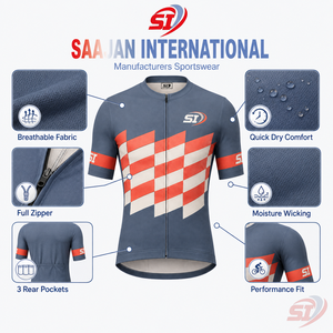 Maillot de cyclisme personnalisé pour homme sans manches, vente en gros, fermeture éclair intégrale, respirant, sublimé, pour équipe, bleu marine, turquoise, lime, motif quadrillé - Product Image 3
