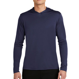 Vente en gros Compétiteur évacuation de l'humidité T-shirt à capuche à manches longues True Navy - Product Image 1
