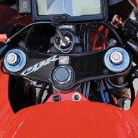 Autocollant de protection en résine gel 3D Labelbike sous licence officielle pour la plaque de tige de fourche de moto CBR 600 RR 2005-2006, Italie