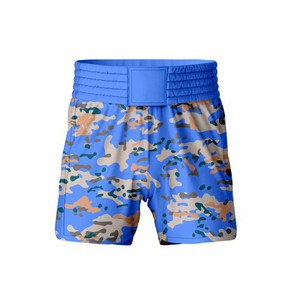 กางเกงขาสั้น MMA ผ้าโพลีเอสเตอร์สำหรับ100% กางเกงขาสั้นมวยไทยมีโลโก้ตามสั่ง - Product Image 5