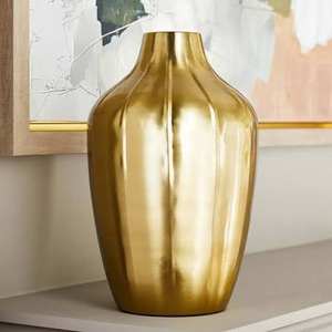 Vase de table rond martelé doré pour la décoration de la maison, mariage, Noël et anniversaire - Product Image 1