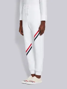 กางเกงผ้าคอตตอนผ้าเทอร์รี่สไตล์วินเทจของผู้ชายพิมพ์โลโก้ออกแบบได้ตามต้องการ - Product Image 2