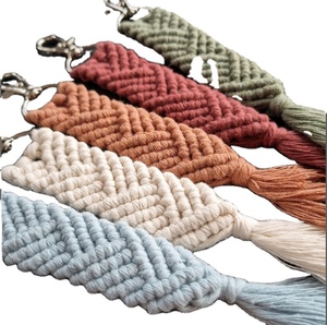 <b>Wristlet</b> Keychain, Macrame tutorial for Beginners wedding gift boho keychain Handmade Macrame Keychain - Product Image 1
