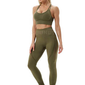 Conjunto de Yoga para Mujer de la Mejor Calidad, Hecho a Medida, Resistente, Ecológico, de Secado Rápido, Elástico, Cintura Media, Transpirable, Diseño de Patrón Sólido - Product Image 6