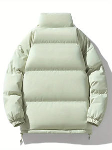 Chaqueta acolchada de invierno para hombre personalizada superventas, nueva chaqueta de cuero con decoración de piel, servicio OEM - Product Image 4