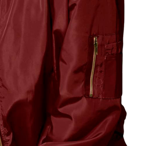 Chaqueta Bomber de manga larga a prueba de viento cálida para invierno transpirable chaqueta Bomber de poliéster de ajuste relajado para mujer - Product Image 6