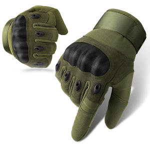Guantes de carreras de motos de cuero genuino para hombre, ropa deportiva larga con pantalla táctil para uso en exteriores, guantes de carreras protectores - Product Image 1