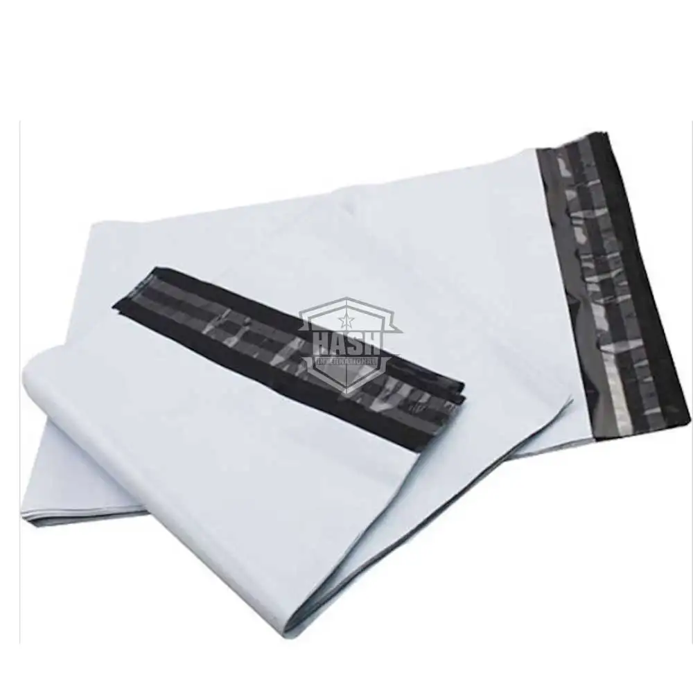 Premium Strong White Plastic Poly Pack Postage Bags With zipper For used in pack Cloth Available in All Sizes