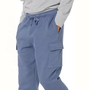 Pantalones de chándal Cargo de lana de peso pesado en blanco personalizados pantalones Cargo Jogger con múltiples bolsillos pantalones de hombre lavados - Product Image 6