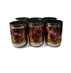 แก้วน้ำสแตนเลสพิมพ์ลาย3ชิ้นอุปกรณ์สำหรับห้องครัวดีไซน์ล่าสุดงานหัตถกรรมทำจากแก้วสแตนเลส - Product Image 5