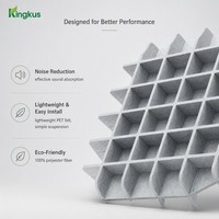 Panneau acoustique hexagonal gris en feutre, plaque de plafond insonorisante, panneau de réduction du bruit en nid d'abeille pour bureau et hall