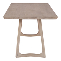 Table à manger en bois de chêne massif avec socle moderne élégant Design français rustique pour la cuisine, le bureau et l'hôtel