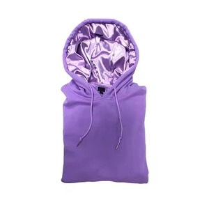 Sudadera con capucha informal de invierno de gran tamaño para hombre personalizada con bolsillo frontal patrón sólido Impresión digital ropa de calle tejida suelta teñida lisa - Product Image 6