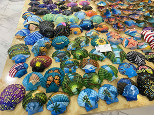BEST SELLING painted scallop display <b>craft</b> for interior arrangement and room styling use ideal for retail counters Vietnam - Product Image 6