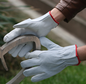 Guantes de Conducción de Seguridad de Piel de Vaca Natural Suave y Duradera, Color Blanco, con Logotipo Personalizado, Antideslizantes, de 7 oz, Tejidos - Product Image 6