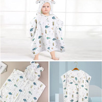 Peignoir de bain pour bébé en mousseline de coton biologique bambou et bambou Serviette poncho pour petits enfants Fournisseur en gros dans le monde entier Demande personnalisée