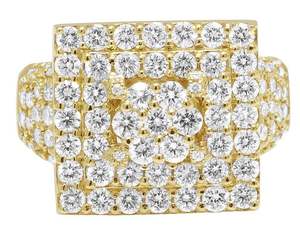 แหวนแต่งงานสไตล์ฮิปฮอปประดับเพชรทรงกลม VVS Moissanite สีขาวนวล7.00กะรัตเงิน925สำหรับผู้ชาย - Product Image 3