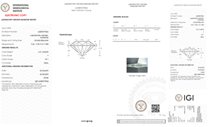 Collier et bagues de fiançailles unisexes pour hommes et femmes, diamants cultivés en laboratoire certifiés IGI VS1 3.01, couleur F, SHRAMAN DIAMOND - Product Image 6