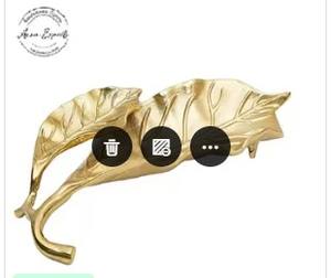 Juego de 3 bandejas decorativas con forma de hoja elegante, perfecto para centro de mesa, accesorio de decoración del hogar elegante multiusos - Product Image 4