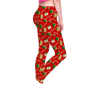 Leggings de Yoga de cintura alta para mujer de talla grande de fibra de algodón/bambú de alta calidad estilo sólido regalo de Navidad - Product Image 4