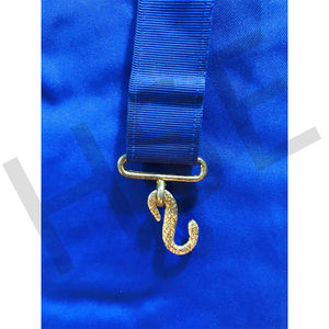 Delantal Masónico Azul y Dorado de Alta Calidad, Delantal de Logia Bordado a Mano con Flecos Dorados para Maestro Masón - Product Image 5