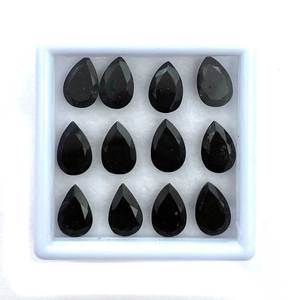 Tourmaline noire naturelle facettée taille brillant 8*12mm certifiée IGI, agate diamant 9mm, pierres de fabrication de bijoux en vrac 3mm - Product Image 4