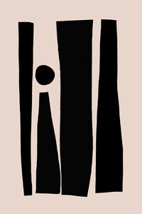 Hecho en Alemania-Cuadro de lienzo para decoración del hogar minimalista negro Beige-Mural de pintura de pared en crema negro-arte de marco de Camilla - Product Image 5