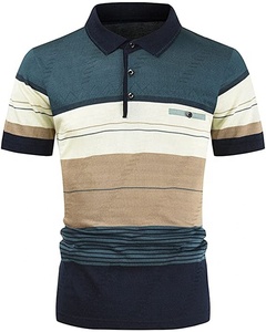 Camiseta de Golf para Hombre, Nuevo Diseño, Manga Corta, Tejido de Punto, Estampado, Secado Rápido, Transpirable, 100% Algodón, Logotipo Personalizado Bordado - Product Image 4