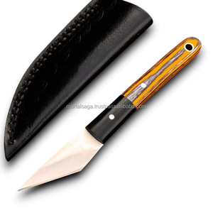 Cuchillo utilitario EDC artesanal afilado como una navaja, cuchillo de bolsillo de hoja fija miniatura de Damasco de 2 pulgadas de primera calidad, cortador de cajas legal, para madera, bricolaje, OEM - Product Image 3