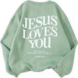 เสื้อฮู้ดไหมพรมถักนิตติ้ง 100% ผ้าฝ้าย สไตล์ลำลองแนวสตรีท ทรงโอเวอร์ไซส์ สำหรับผู้หญิง แบบหลวมๆ ไหล่ตก ขายดี - Product Image 1