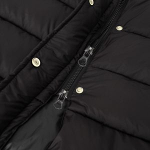 <strong>Ladies</strong> Hooded Long Puffer Vest Sleeveless Winter Jacket Warm Coat with Zipper Closure and Pockets - Product Image 4