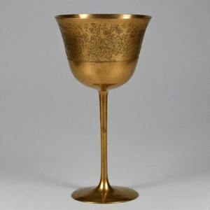 Espoir en verre sacré calice laiton antique Communion verre à vin gobelet Vintage fabriqué à la main pour l'église et les cérémonies spirituelles - Product Image 2