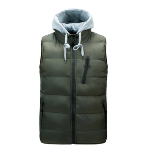 Gilet léger personnalisé chaud à bulles compressible gilet sans manches grande taille hiver hommes duvet de canard bouffant gilet pour hommes OEM - Product Image 2