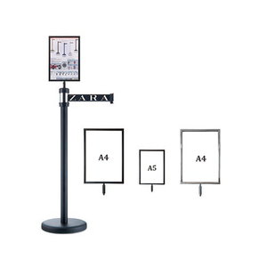 Artículo certificado Colores de alta visibilidad Tornillo en soporte de señal A4 vertical perfecto para señalización de eventos o exposiciones - Product Image 1